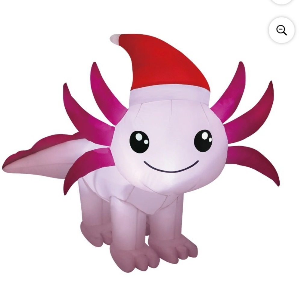 Axolotl Inflatable Blow Up NEW Christmas 4ft Decoration Santa Hat